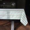 ⁦Light Blue Stripe Tablecloth⁩ – תמונה ⁦3⁩