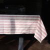 ⁦Stripe Pink Tablecloth⁩ – תמונה ⁦3⁩